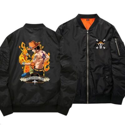 Bomber One Piece Ace Au Poing Ardent