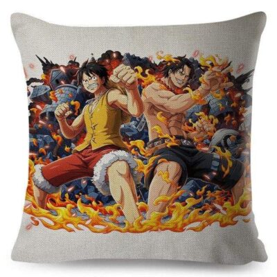 Coussin One Piece Ace Et Luffy