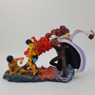 Figurine One Piece Mort de Portgas D. Ace en Protégeant Luffy de l’Amiral Akainu à Marine Ford