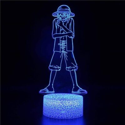 Lampe Led 3D One Piece Luffy Capitaine Des Mugiwara
