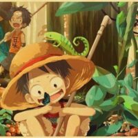 Poster One Piece Luffy Sabo et Ace Enfants