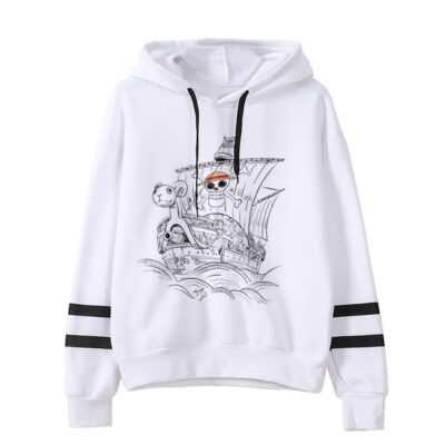 Sweat One Piece Bateau Pirate Noir et Blanc