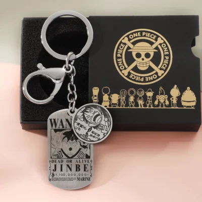 Porte Clé One Piece Jinbe Argent