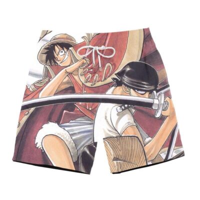 Short de Bain One Piece Luffy et Zoro