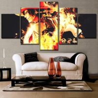 Tableau One Piece Ace Aux Poings Ardents