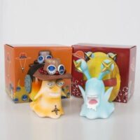 Lot de 2 Figurine One Piece Den Den Mushi Ace et Luffy